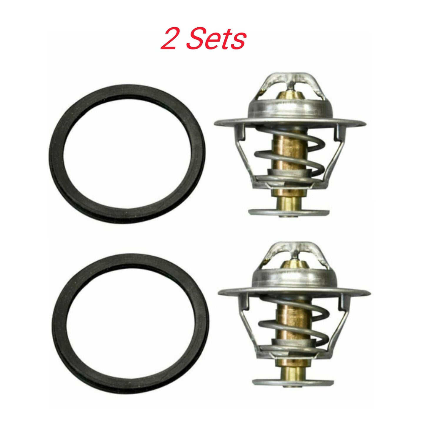 2Pcs Thermostat Kit for Volvo Penta MD31 AD41 KAD42 KAD43 KAD300