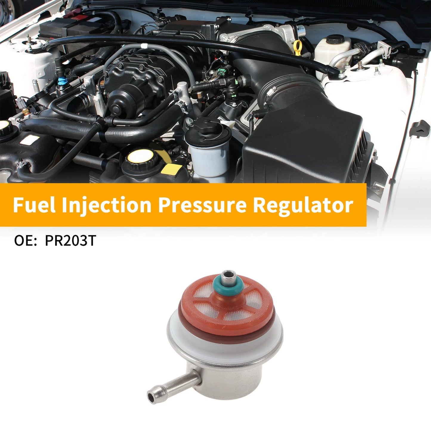 Fuel Pressure Regulator for Chevrolet Silverado (1996–2001) PR203T Metal 20-70 Psi