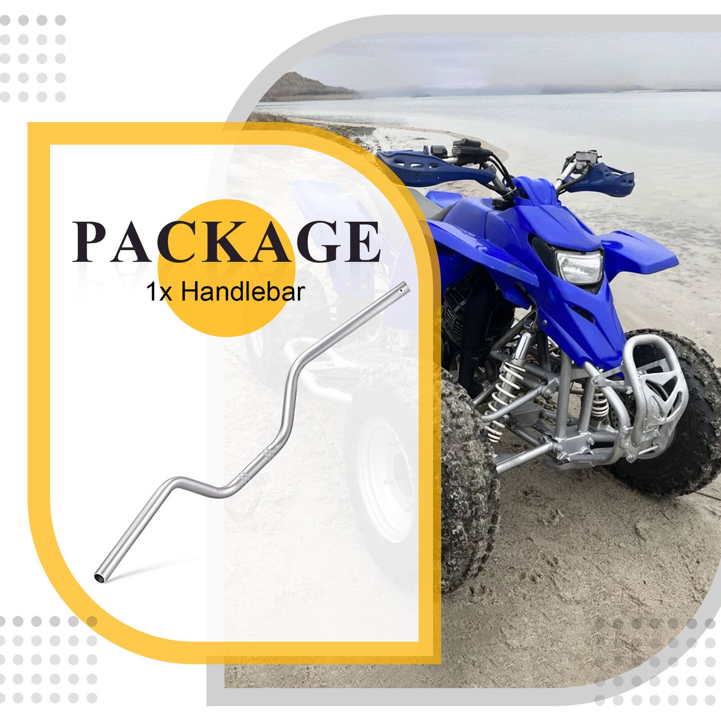 Heavy Duty Handlebar for Yamaha Raptor 660R, Warrior 350, Banshee 350, Blaster 200