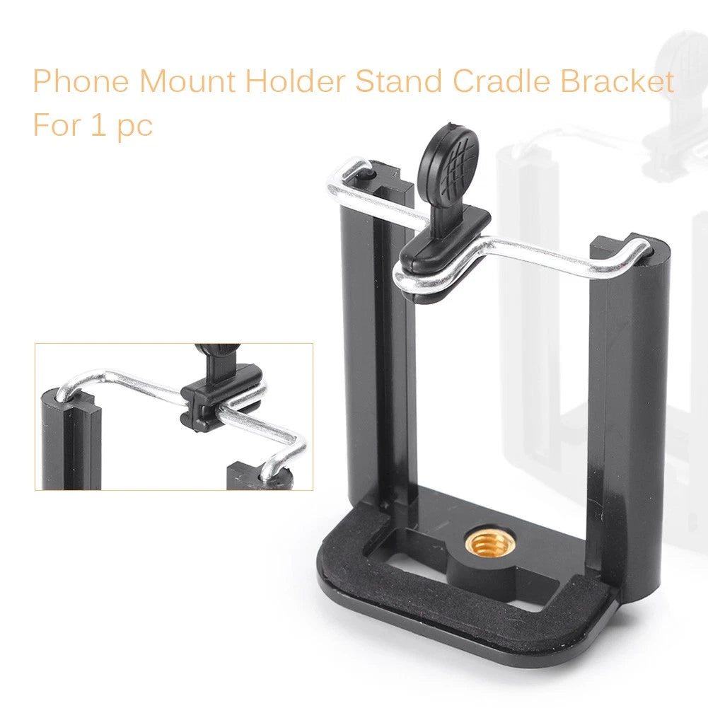 Universal Cell Phone Selfie Stick Tripod Holder - Black
