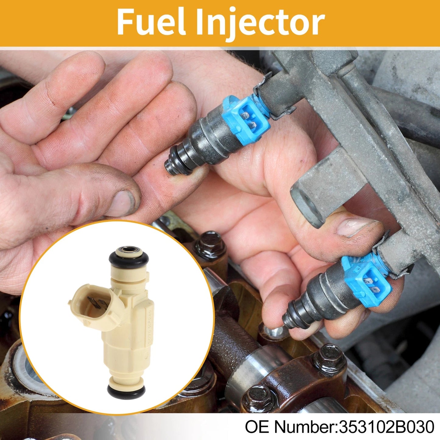 1 Pcs No.353102B030 Fuel Injector for Honda Fit (2017–2019)
