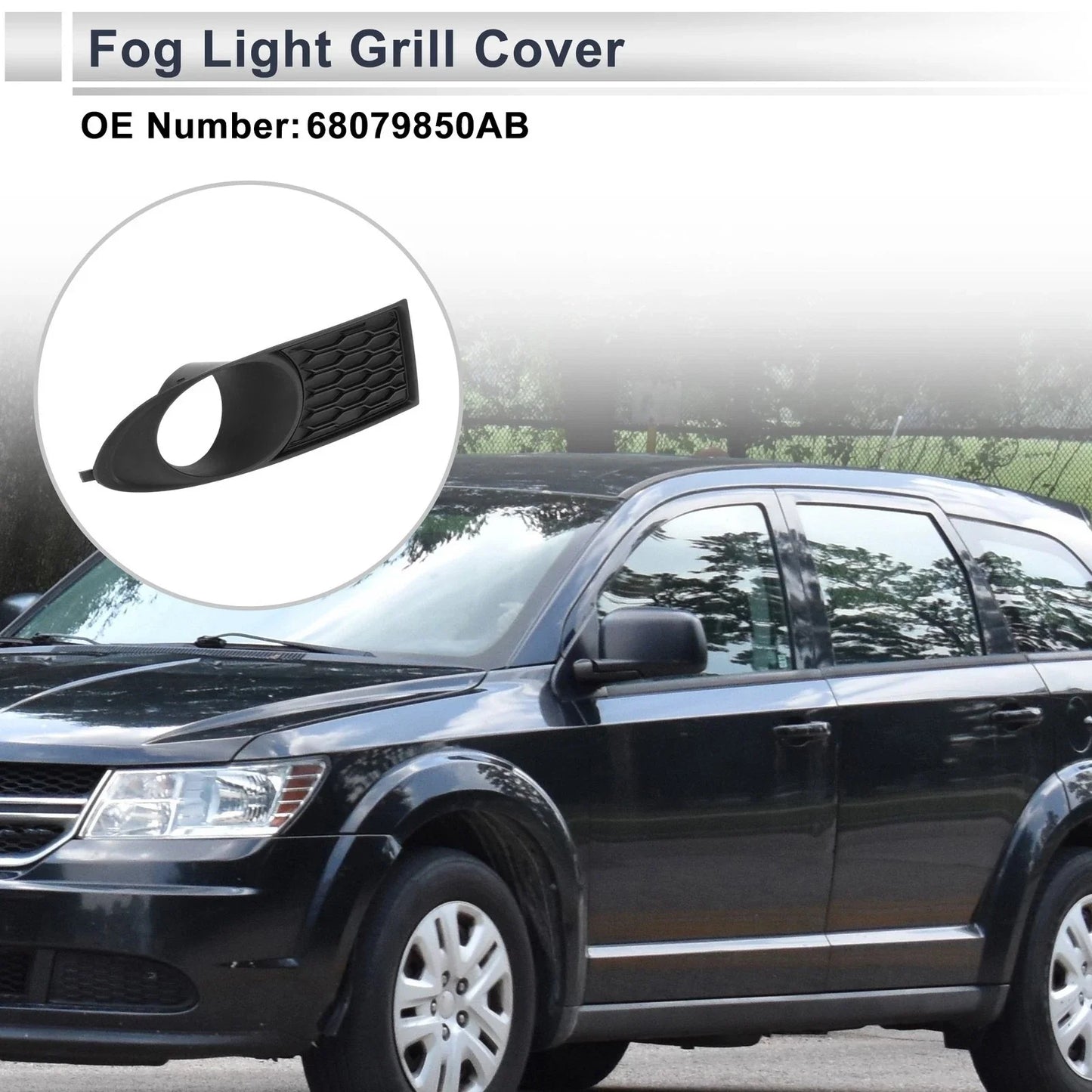 Front Right Fog Light Grill for Dodge Journey (2011-2020)
