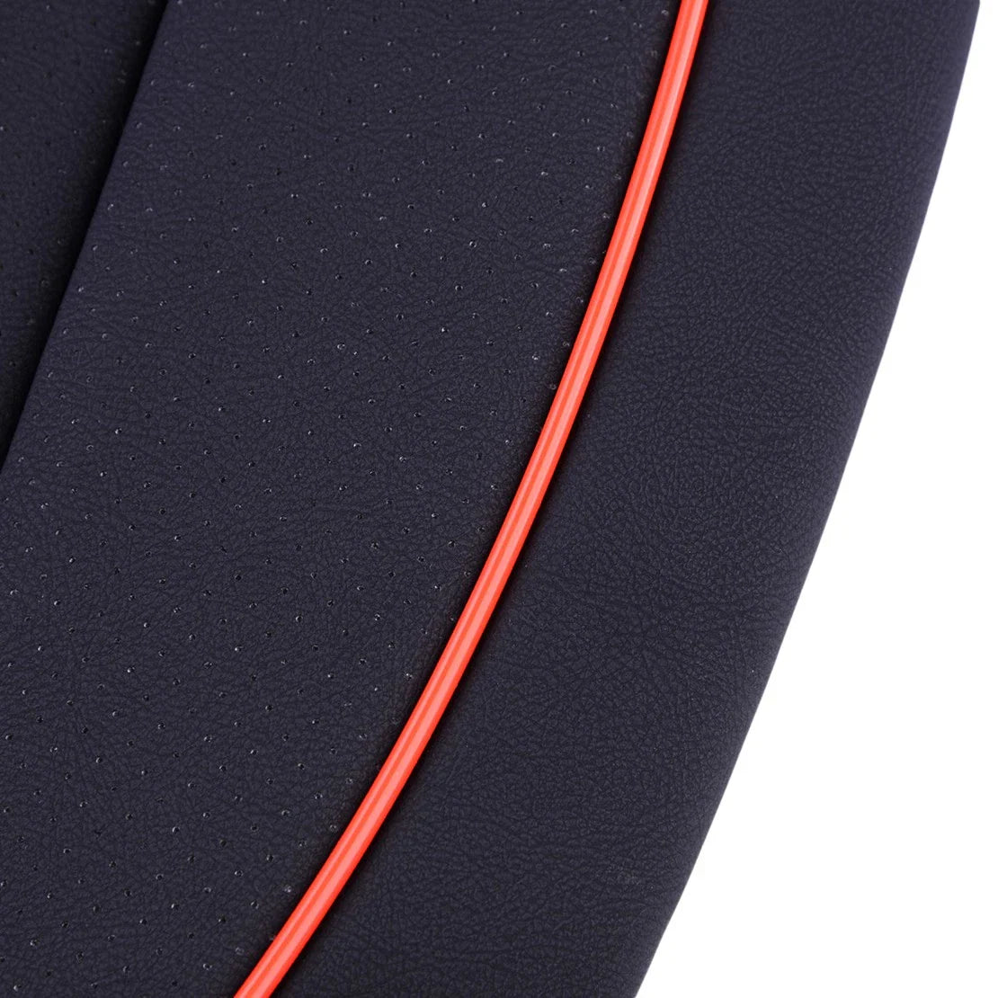 5D Black Car Leather Front Seat Cushion Covers for Universal Fit