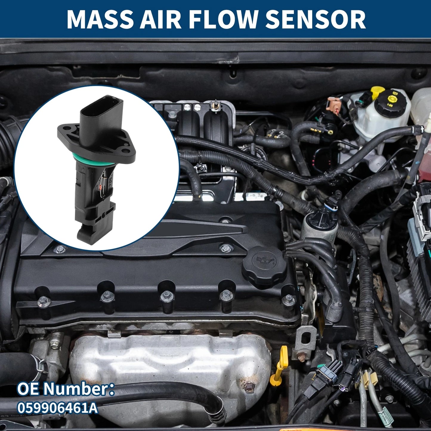 Mass Air Flow Sensor for Audi A4 (2000–2006) No. 059906461A