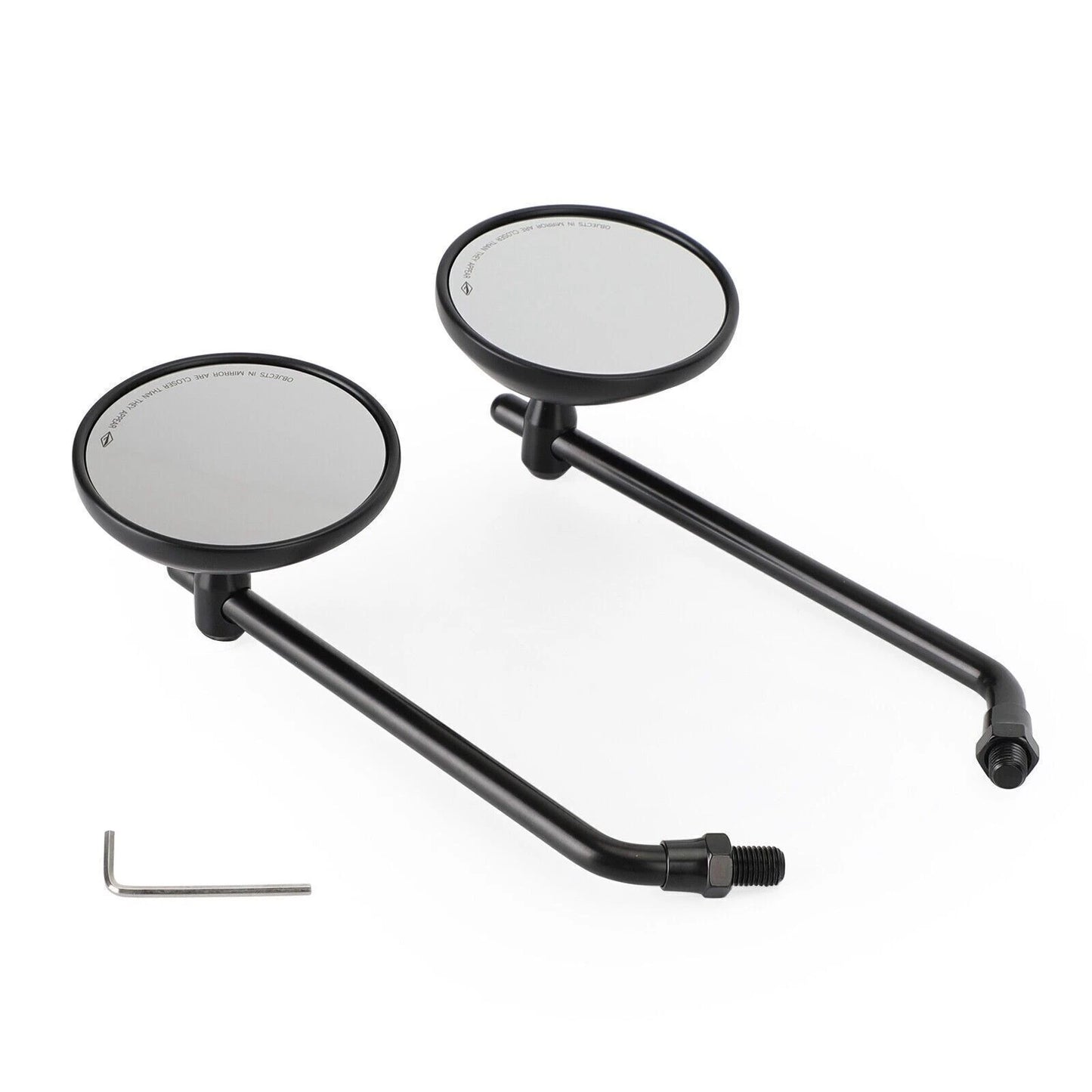 Black Short Mirror Handlebar End for Motorcycles (22mm & 25mm)