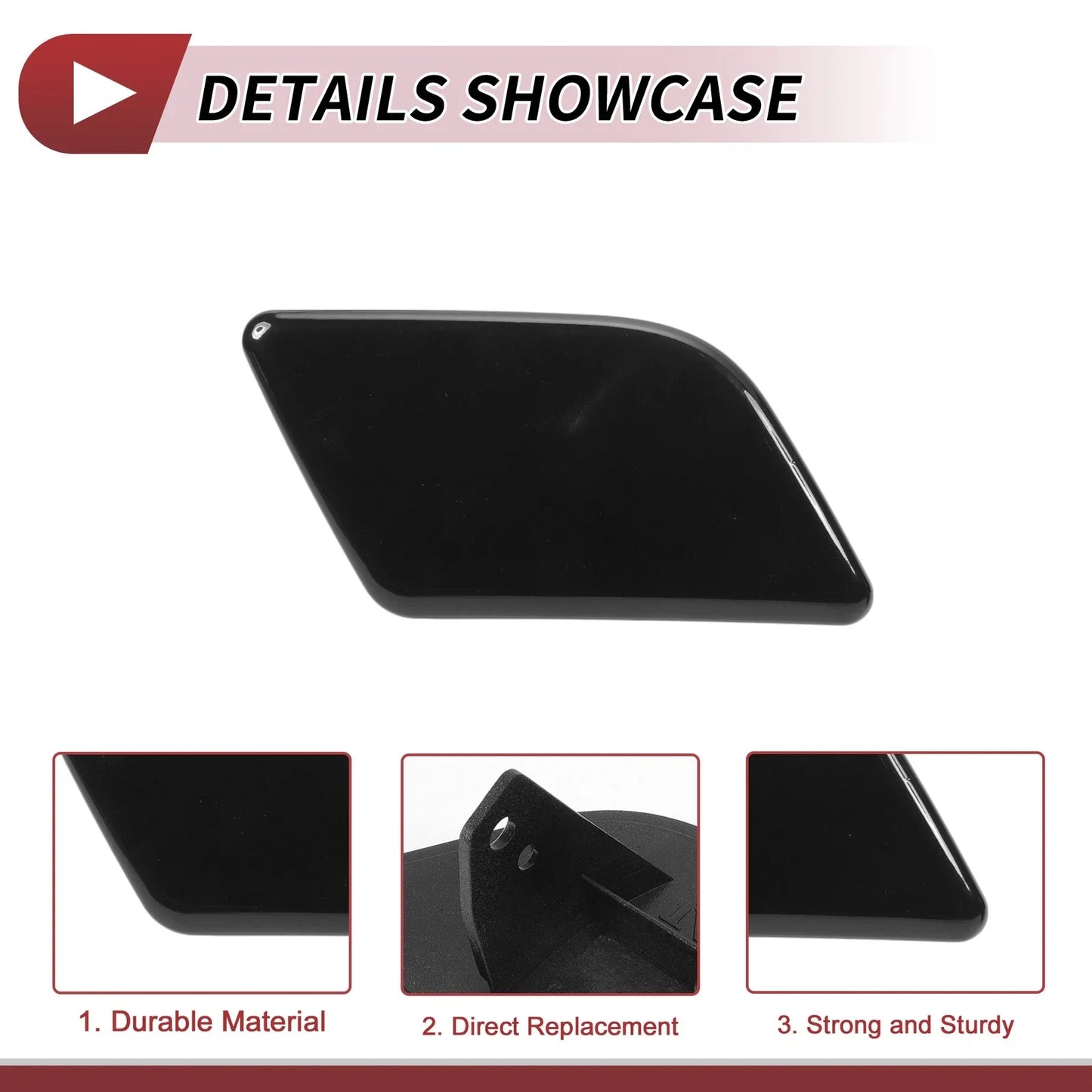 Front Left/Right Washer Nozzle Cover Cap for BMW X1 (2013 - 2015) Black