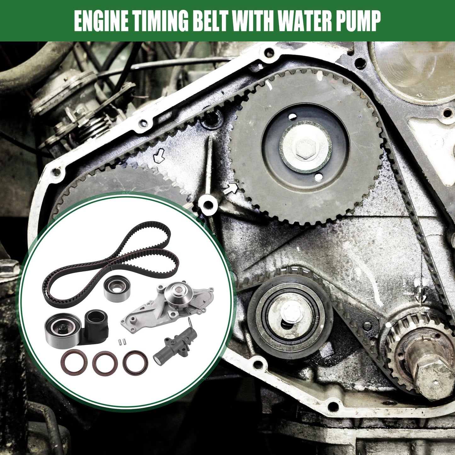 Set of 1 Timing Belt with Water Pump for Honda Accord (2003–2017)