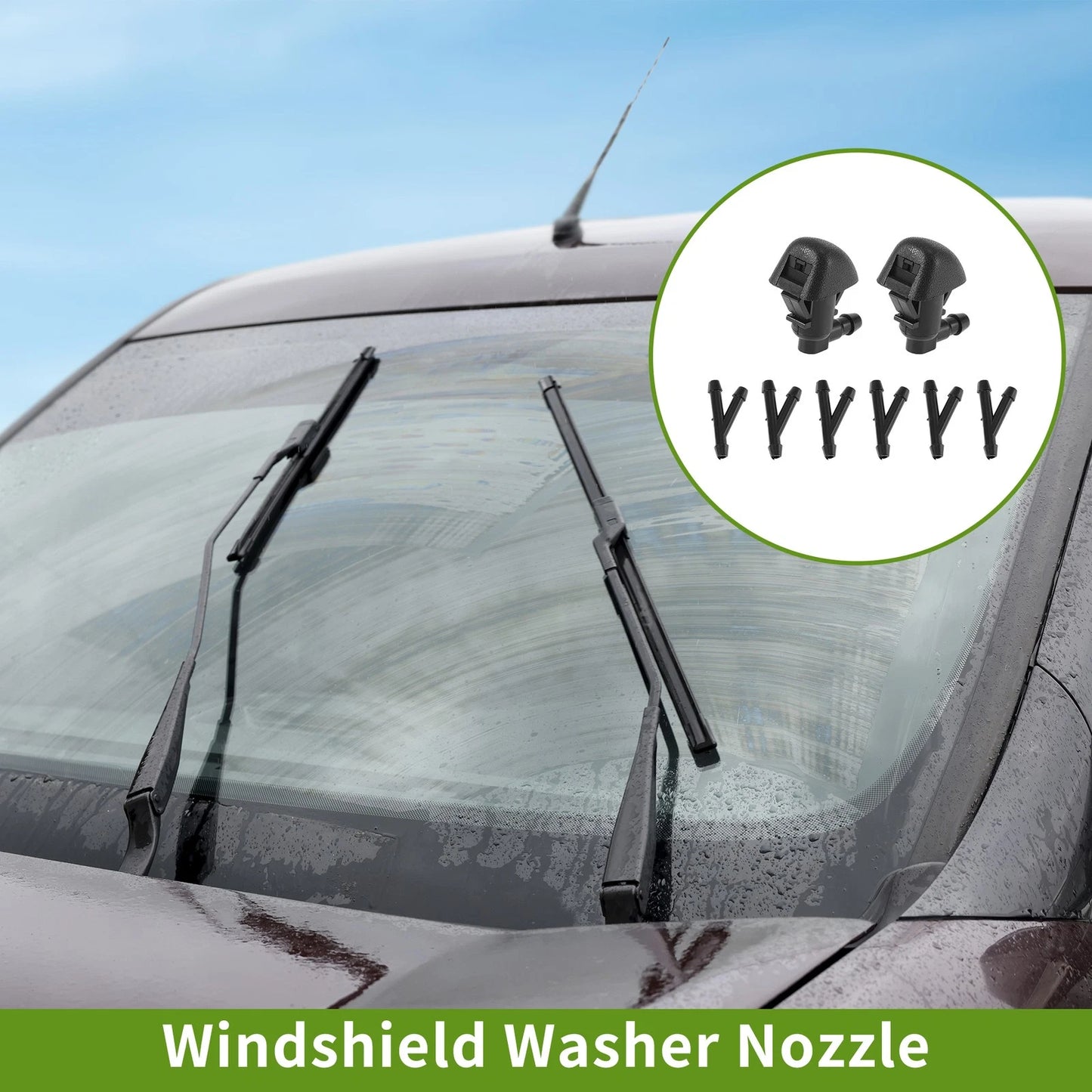 Windshield Washer Nozzle w/ Hose Connector for Toyota (No. 85381AE020)