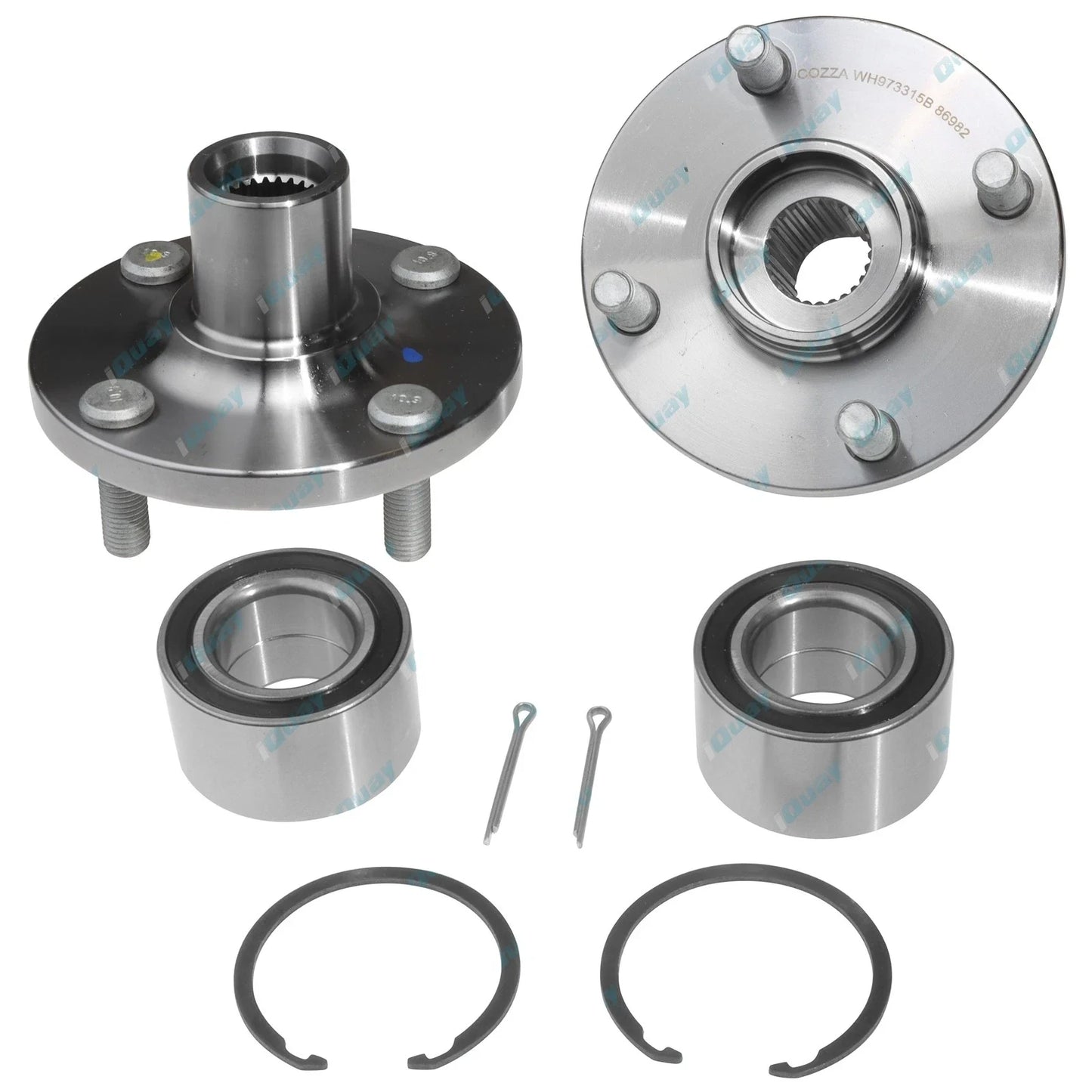 2 x Front Wheel Bearing Hub Kits for Toyota Corolla ZZE122 2001~2007