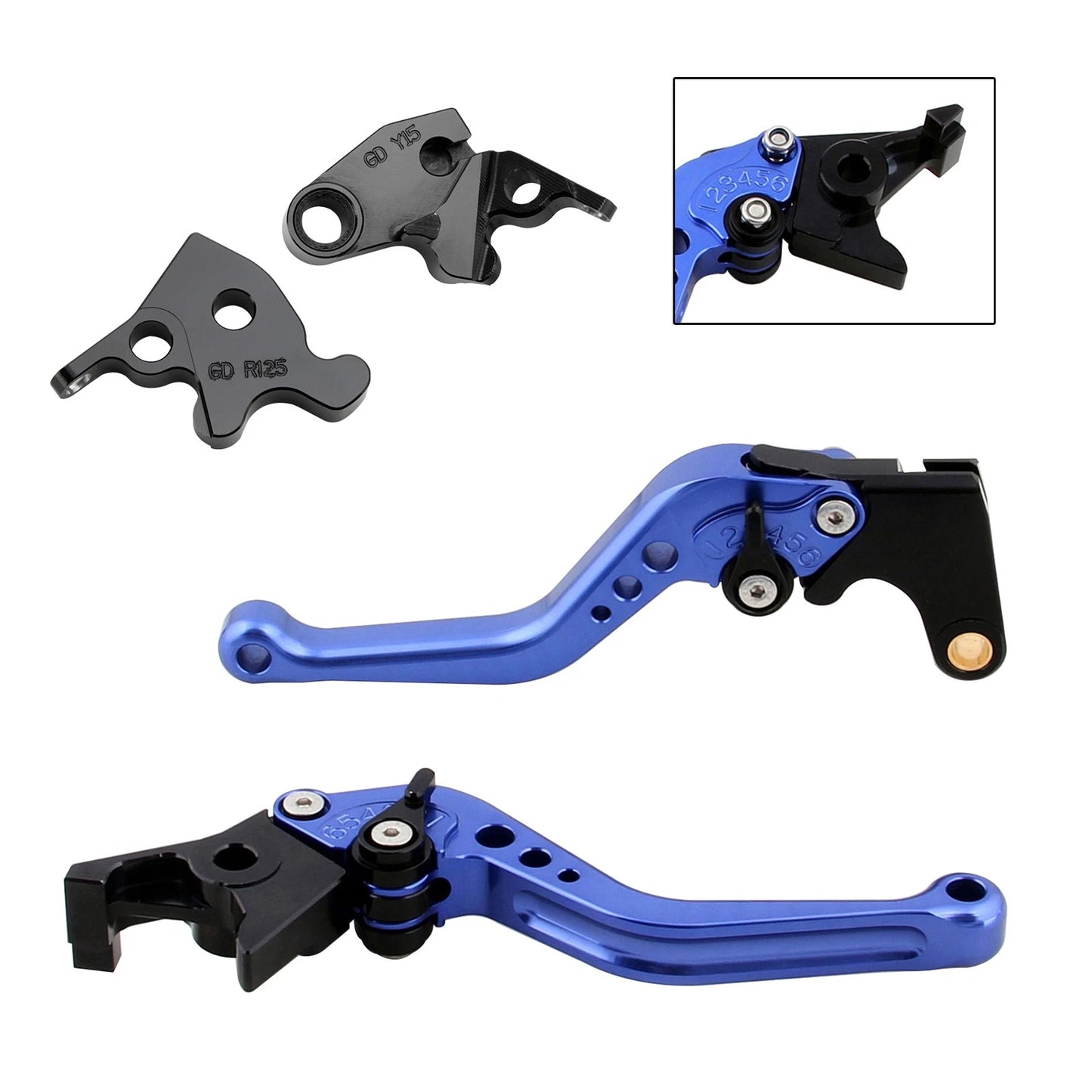 Black Handlebar Brackets for Suzuki GSX 1300R Hayabusa (2008–2020) WVCK