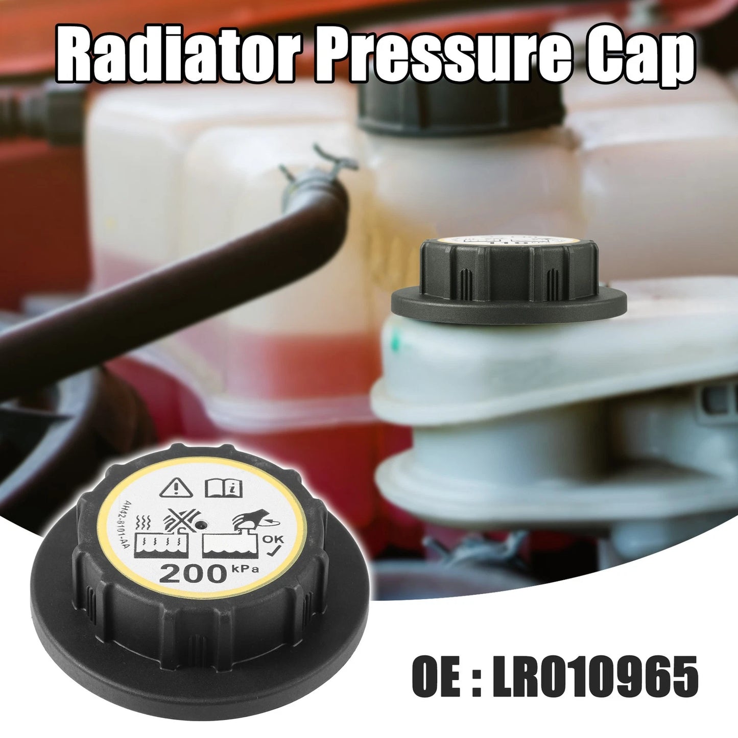 Radiator Pressure Coolant Reservoir Overflow Tank Cap for Land Rover LR4 (2010–2016)