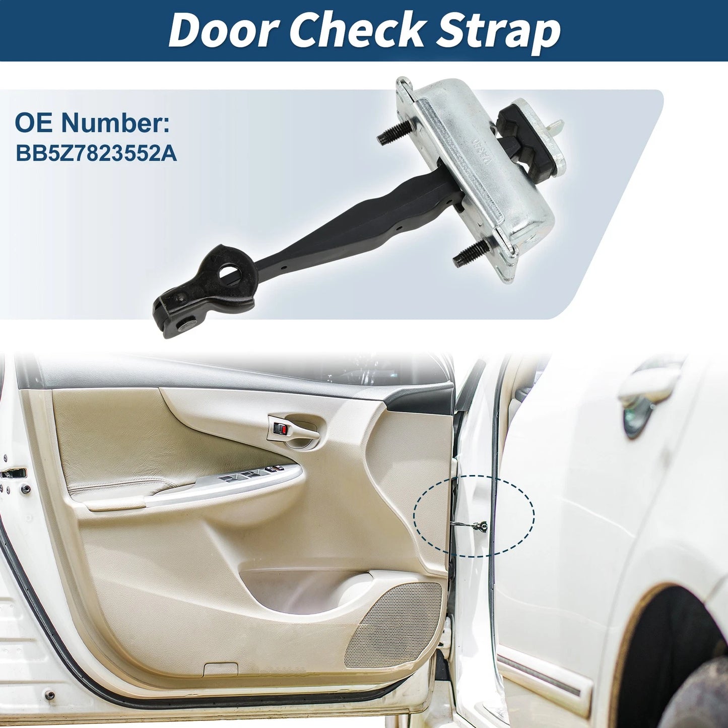 Door Check Strap for Ford Police Interceptor Utility 3.5L (2013–2019) No.BB5Z7823552A