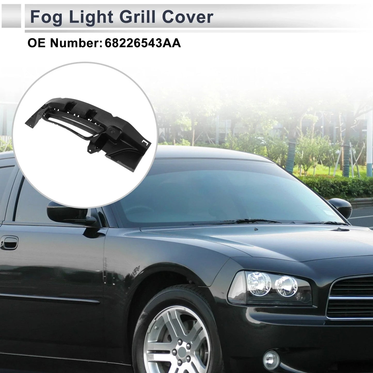 Front Left Fog Light Grill for Dodge Charger (2015-2016)