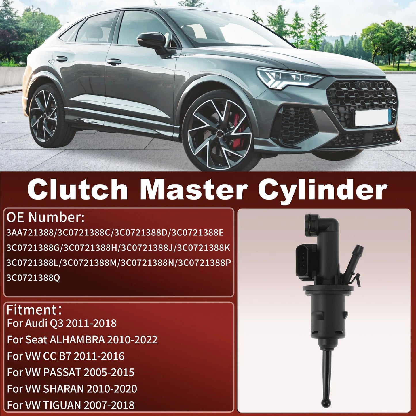 Clutch Master Cylinder for Audi Q3 (2011–2018) 3AA721388
