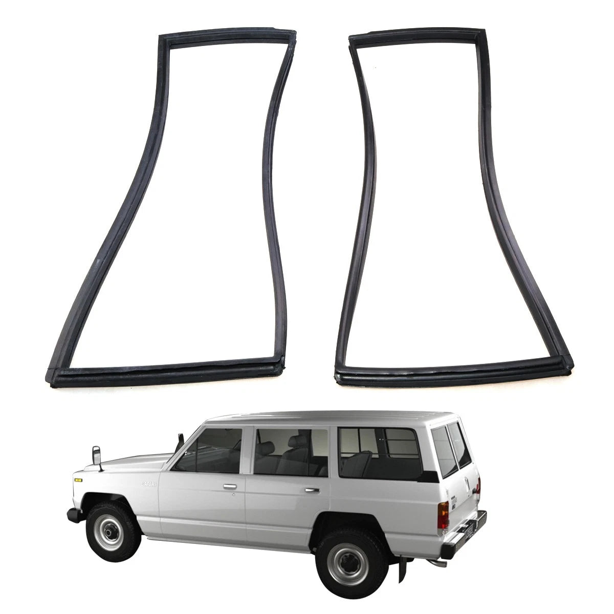 Set of 2 Rear Corner Weatherstrips for Nissan Patrol Y60 (1991–1995)