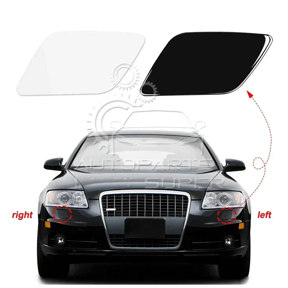 Front Bumper Headlight Washer Nozzle Cover Cap for Audi A6 (2005–2008)