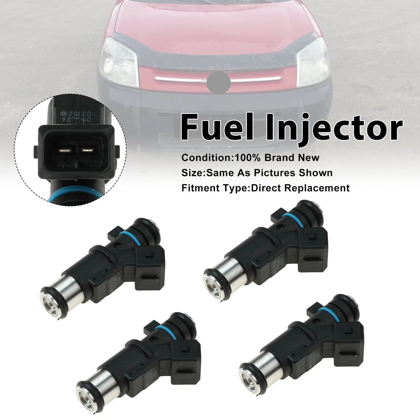 4X Fuel Injector for Citroen Berlingo C2 1.4L (1996–2011) 1984E0