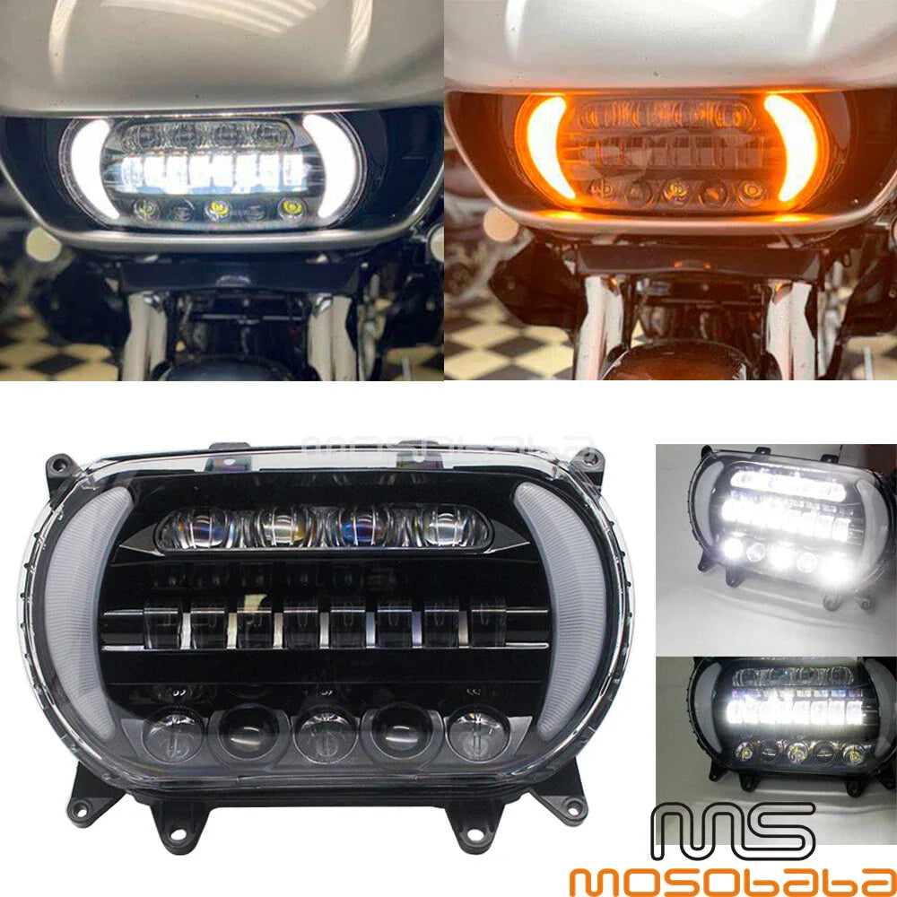LED Headlight Kit for Harley Road Glide FLTRX FLTRK FLTRXS FLTRU (2015-2020)