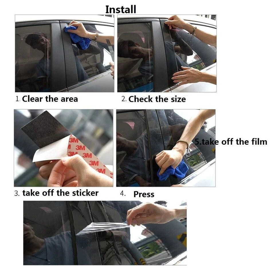4 x Window Pillar Posts Door Trim Cover for Acura TL (2009–2014)