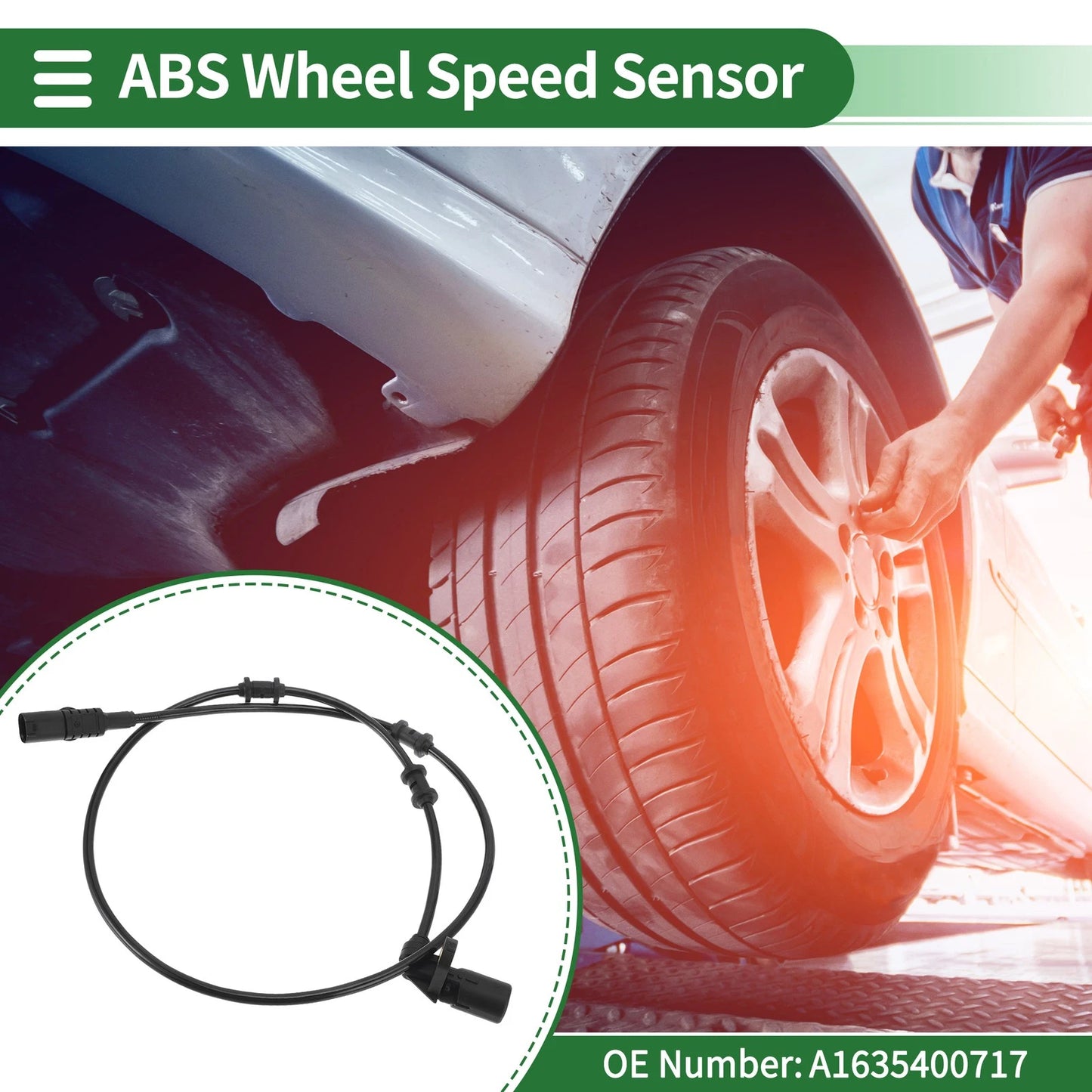 ABS Wheel Speed Sensor No.A1635400717 for Mercedes-Benz ML430 (1998–2001)