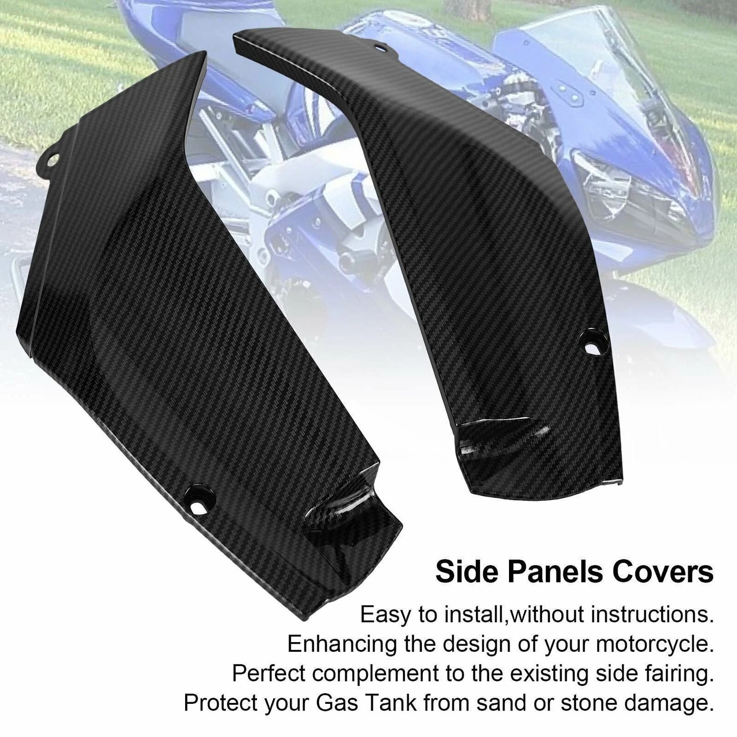 Gas Tank Side Trim Cover Panel for Yamaha YZF R1 (1998–2001) Carbon