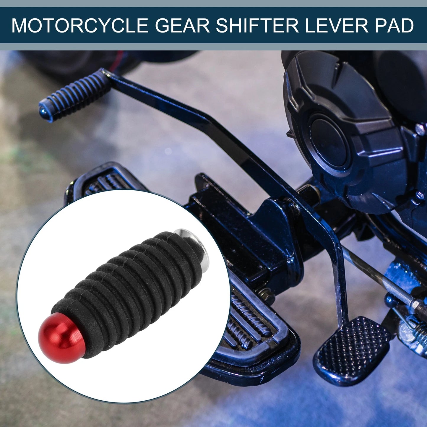 Rubber Shift Pedal Pad for Universal Motorcycle (1 Pcs) - Red