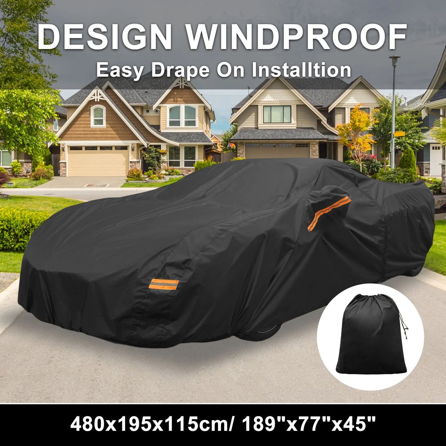 Waterproof Car Cover with Driver Door Zipper for Chevrolet Corvette