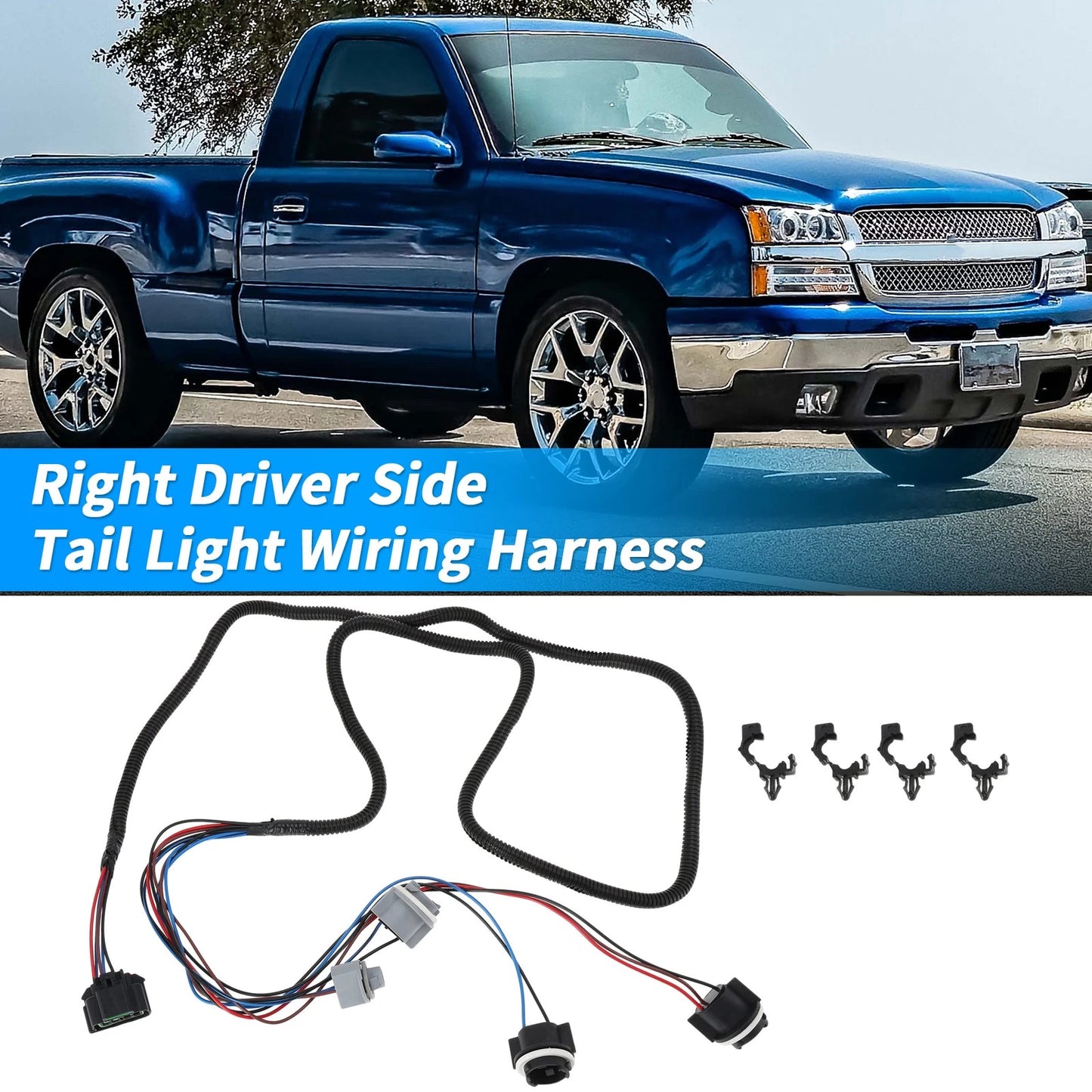 Right Tail Light Wiring Harness for Chevy Silverado 1500 2500 3500 (No. 16531402)