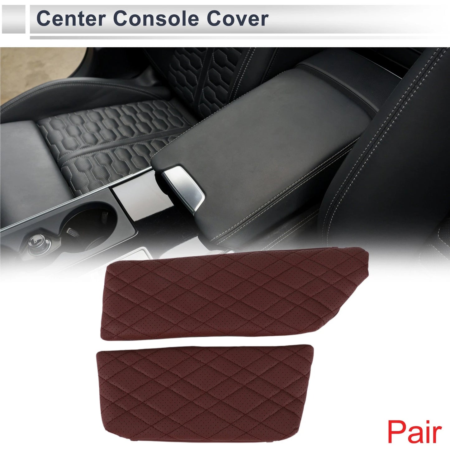 Center Console Cover with Storage Bag for BMW 5 Series (2011–2017) Red
