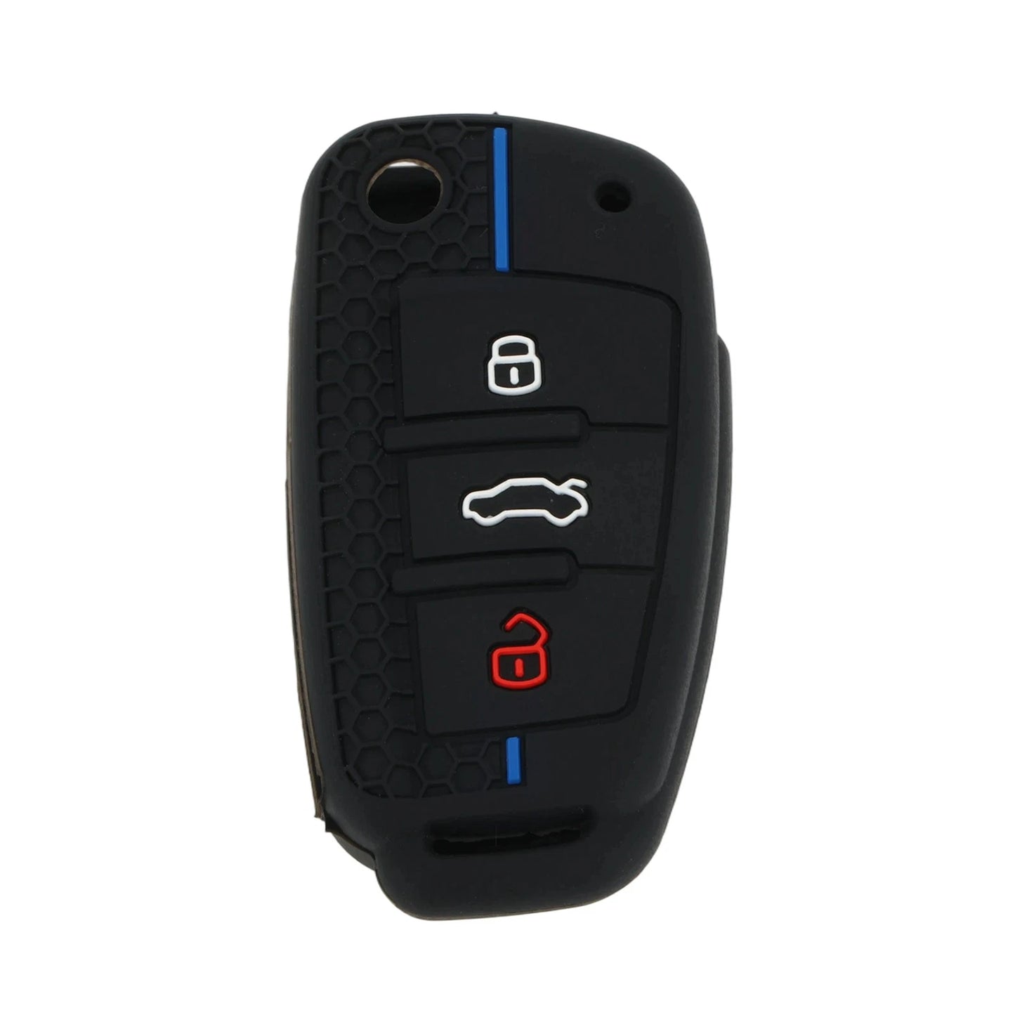 Silicone Car Key Case for Audi A1, A3 (8P, 8V, S3) - Black Blue