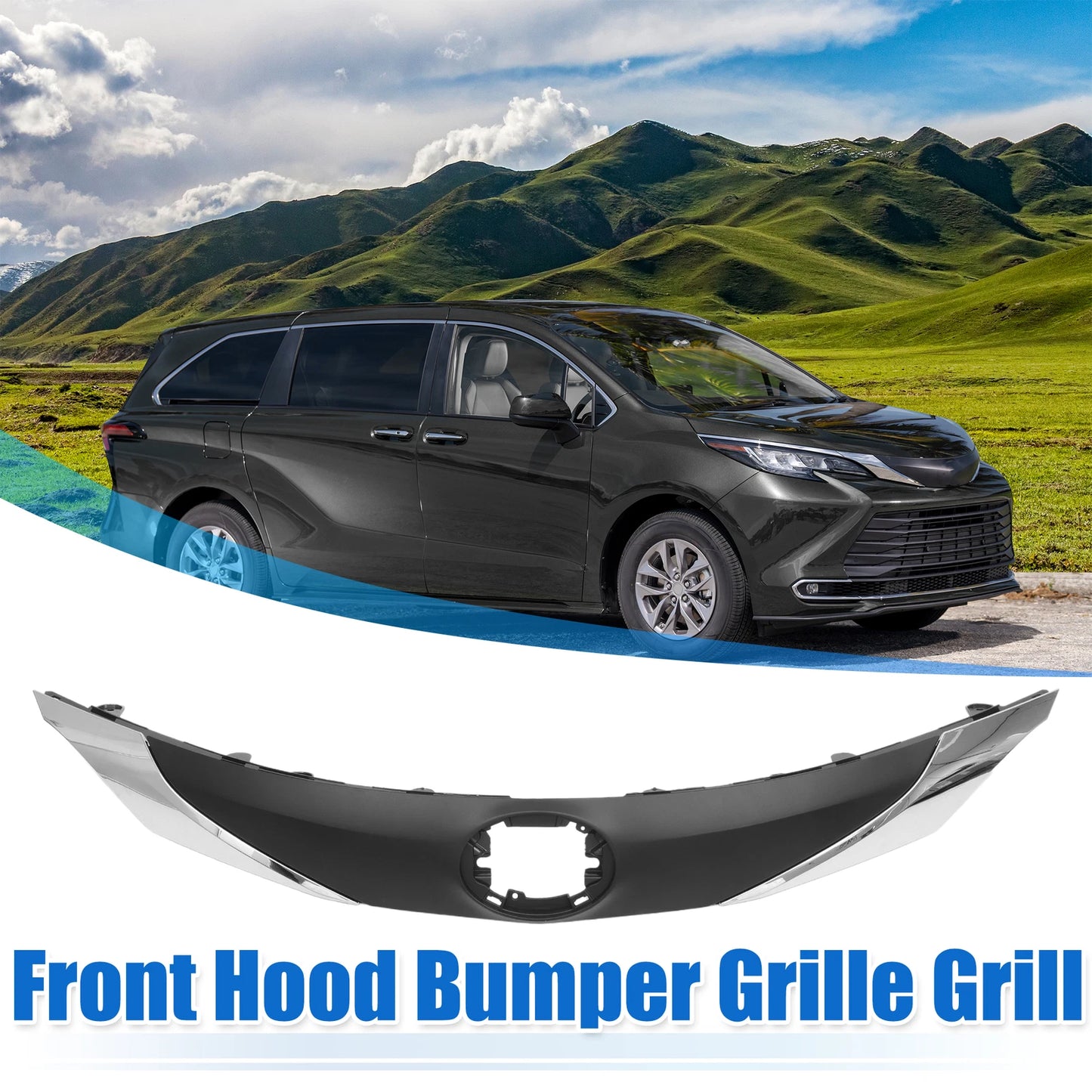 Front Hood Bumper Grille for Toyota Sienna (2011–2020) No.5311408070