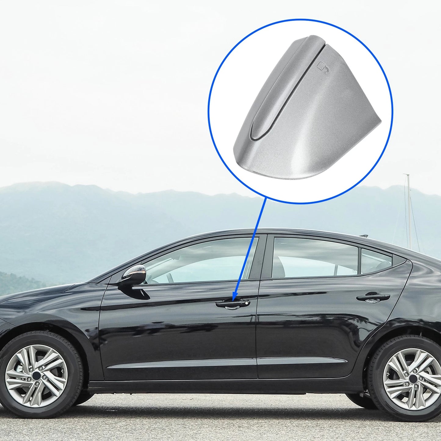 Front Left Door Handle End Cap for Ford Mondeo Edge Taurus (2013–2020) Silver