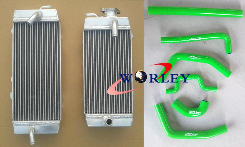 Hose Kit and Aluminum Radiator for Kawasaki KXF250 KX250F (2009–2010)
