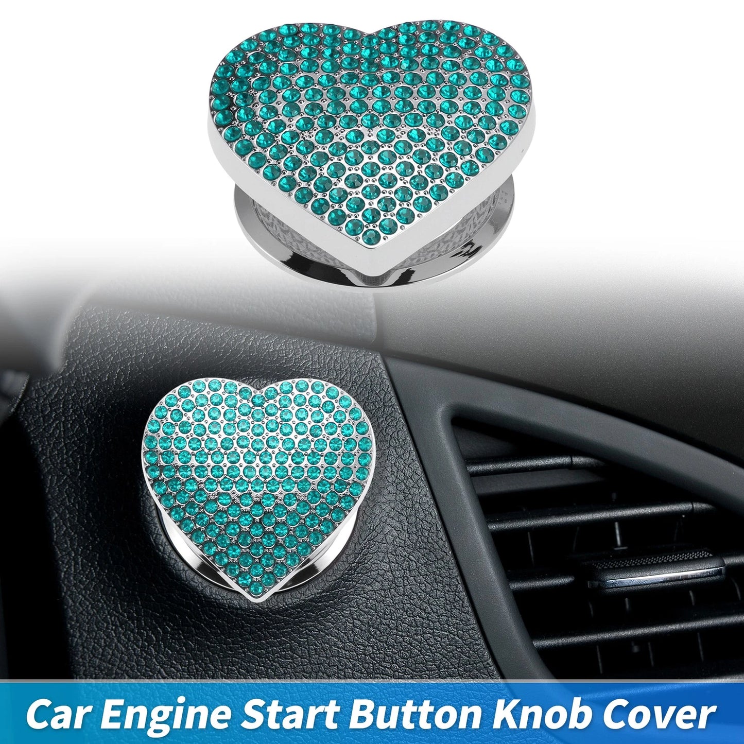 Control Switch Knob Button Cover Trim Ring for Universal (4 x 4.5 cm) Light Blue