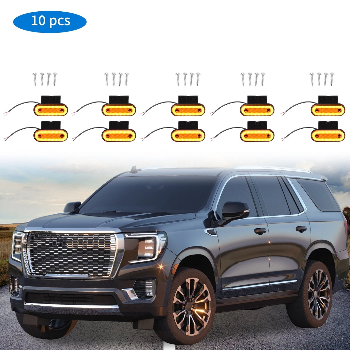 LED Side Fender Marker Light - 10 pcs