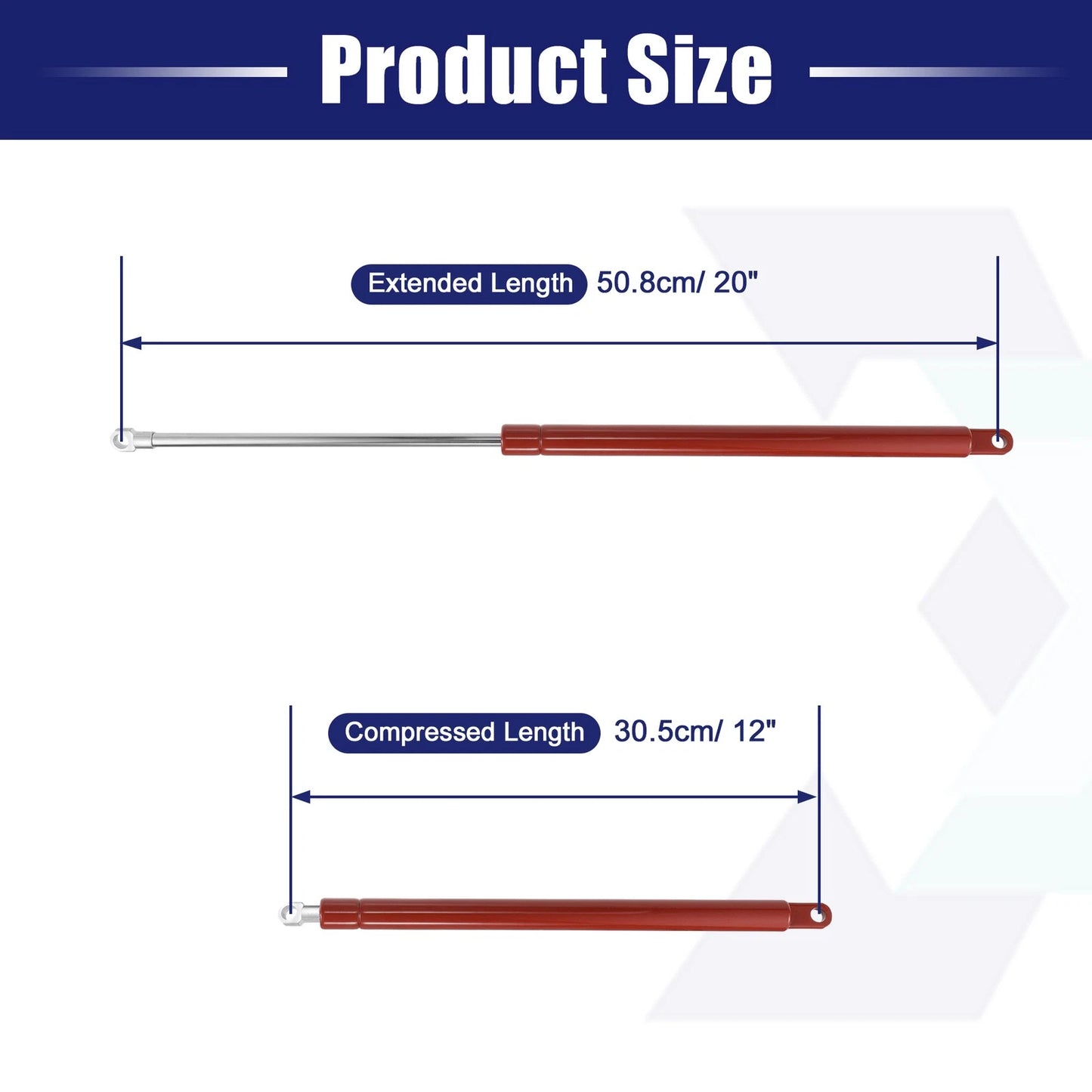 2X 20 Inch 200Lb Red Lift Supports Struts Gas Spring Universal