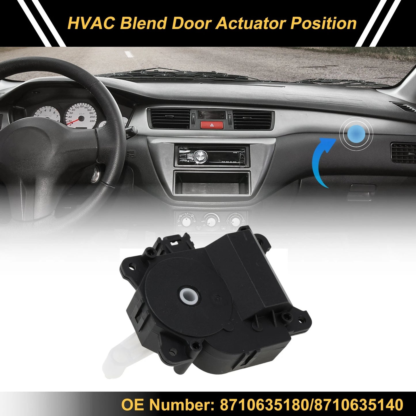 HVAC Heater Blend Door Actuator for Toyota 4Runner (2003–2009) No. 8710635180