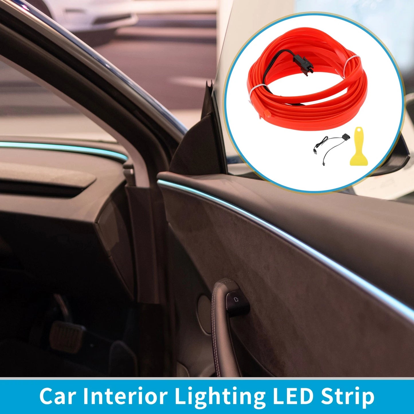 LED Strip Neon Wire for Car Interior Decoration (USB 5V)