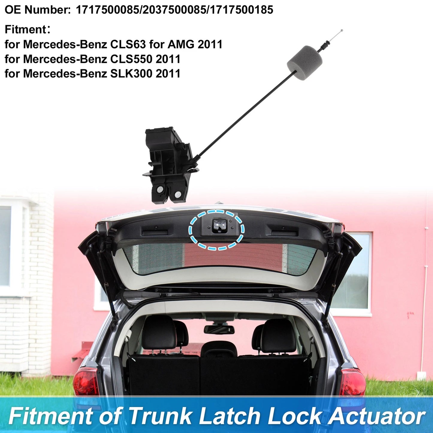Rear Trunk Latch Lock Actuator for Mercedes-Benz CLS63 AMG (2007–2018) 1717500085