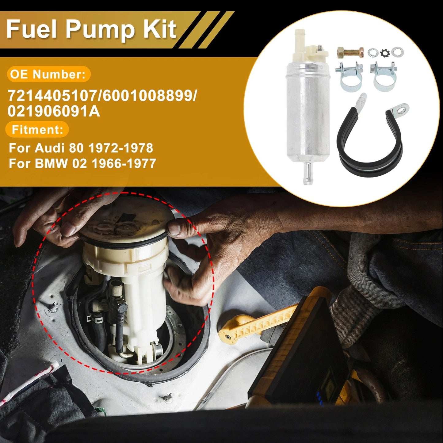 Fuel Pump Set for Audi 80 (1972–1978) Replaces 7214405107