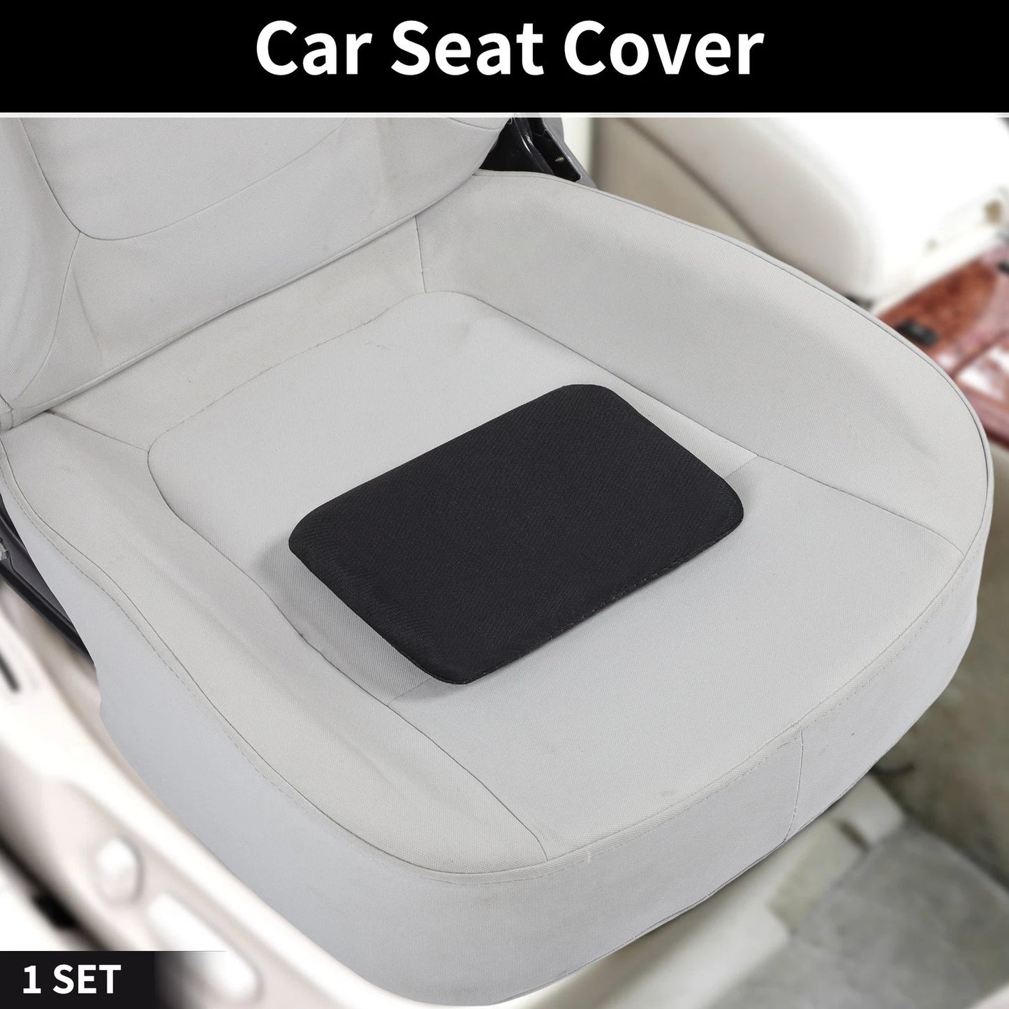Set of 1 Bottom Seat Pad Cover for SUV (Honeycomb, Blue/Black)