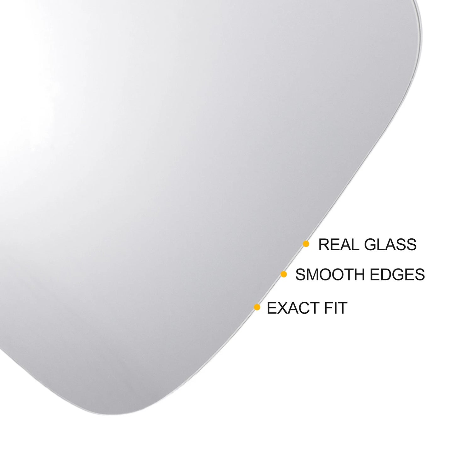 Left Side White Mirror Glass w/ Back for Jeep Renegade (2014–2022)