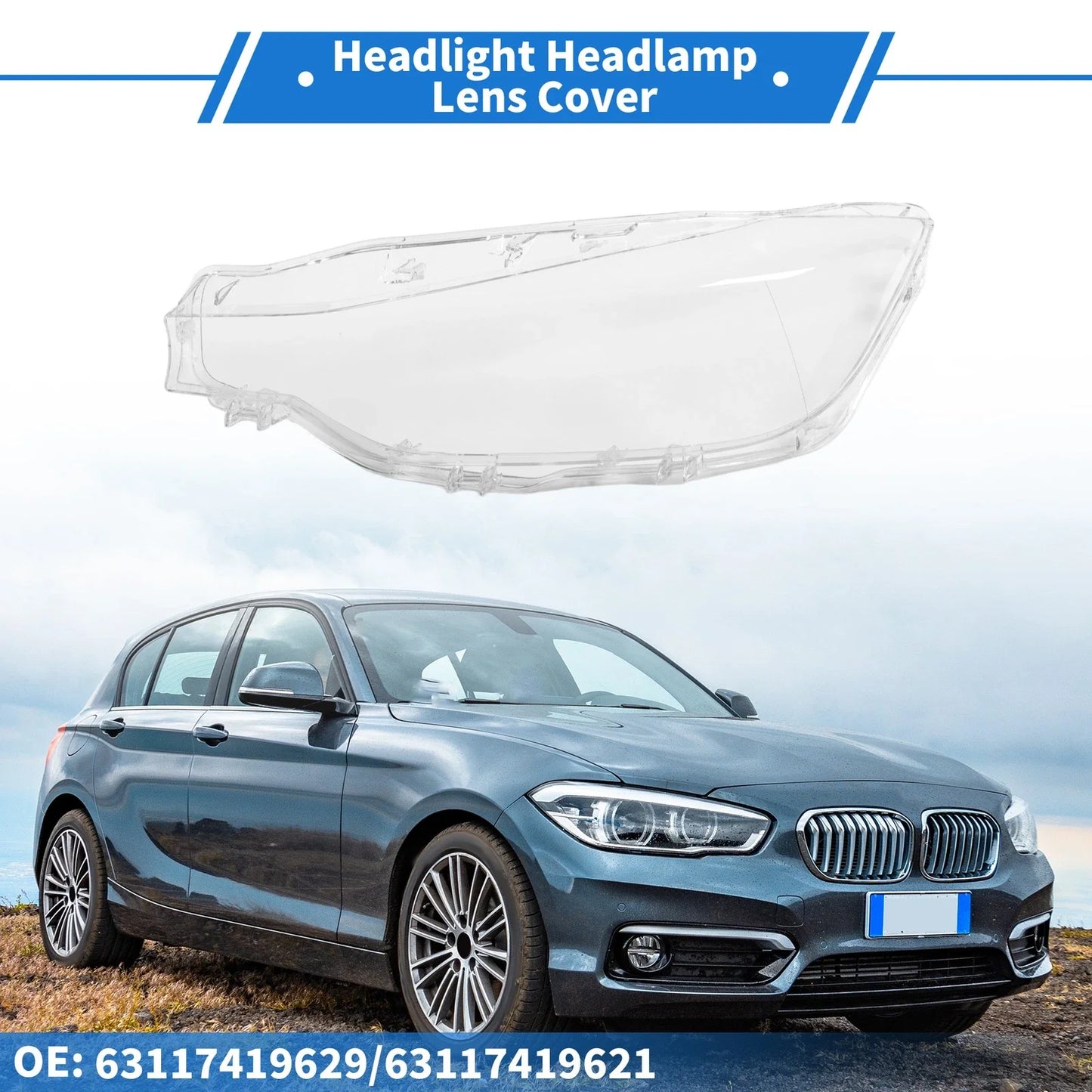 1 Pc Front Left Headlight Lens Cover for BMW 3 Series F30