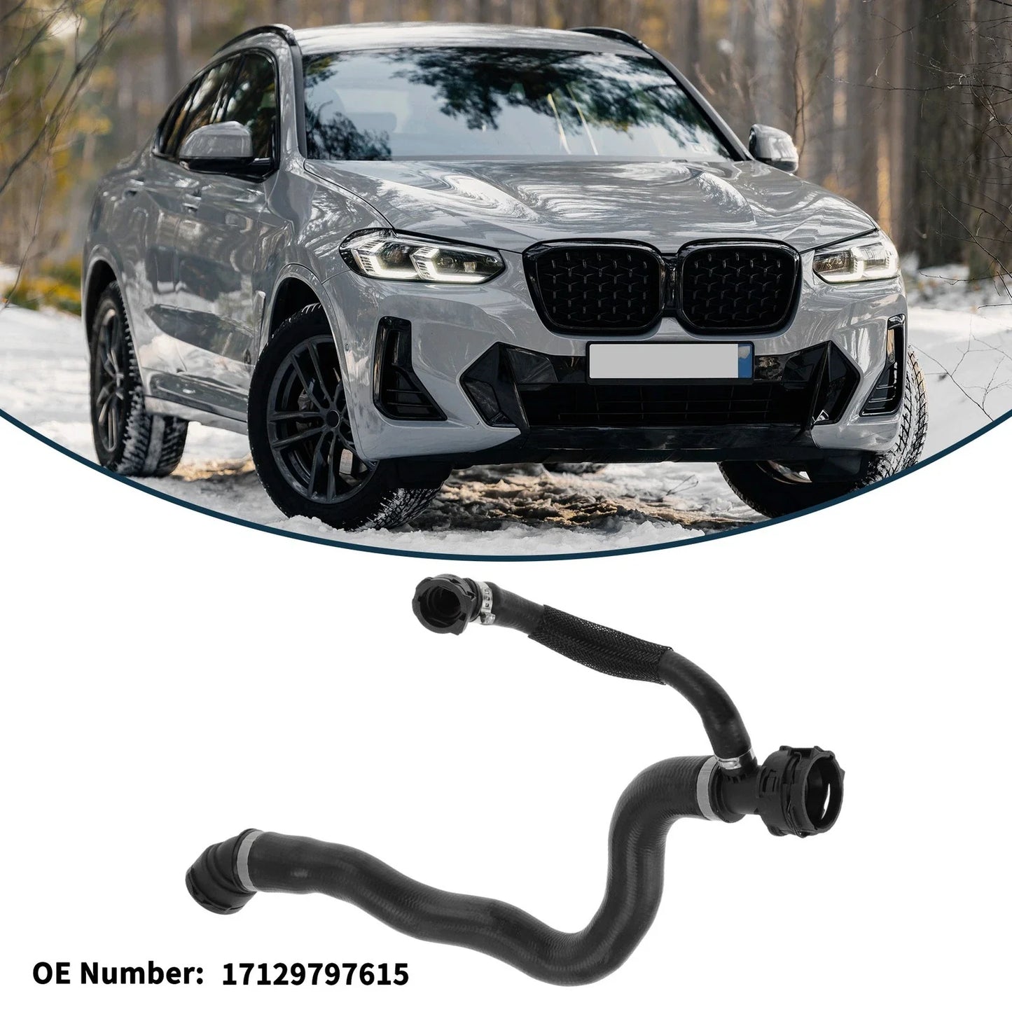 Radiator Hose for BMW X4 (2020 - 2022) Rubber Coolant Pipe