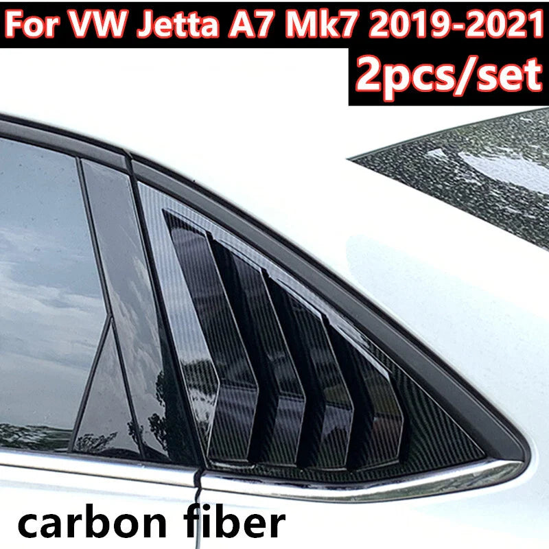 2 x CF Rear Window Louver Shutter Cover for VW Jetta A7 Mk7 (2019–2021)