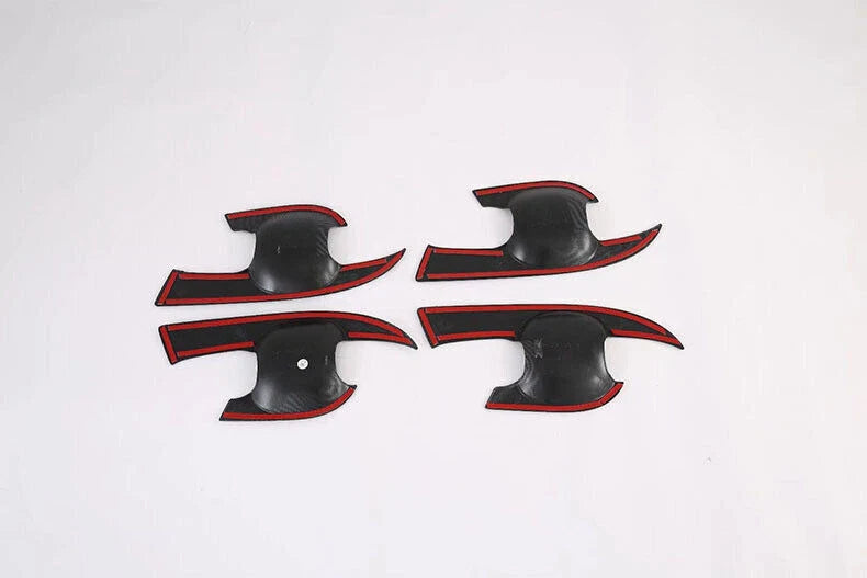 8Pcs Carbon Fiber Door Handle Bowl Cover Trim for Toyota Corolla (2019–2023)