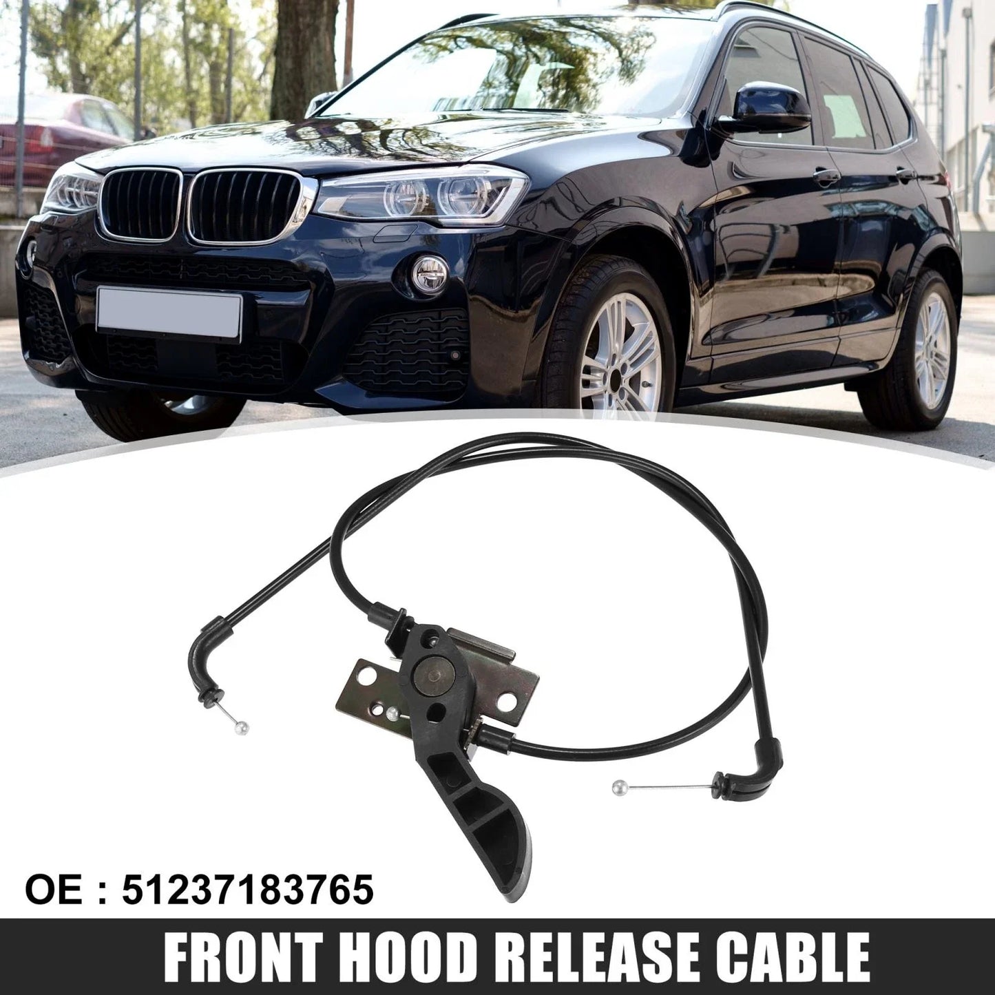 Front Hood Release Cable for BMW 528i 535i 530i 760Li