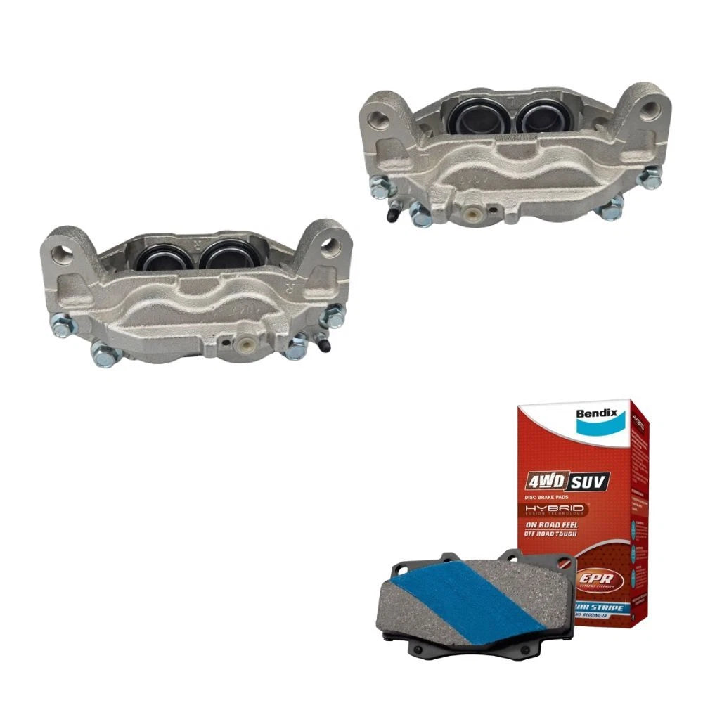 2X Front Brake Caliper with Brake Pads for Nissan Patrol Y62 (2010–2023)