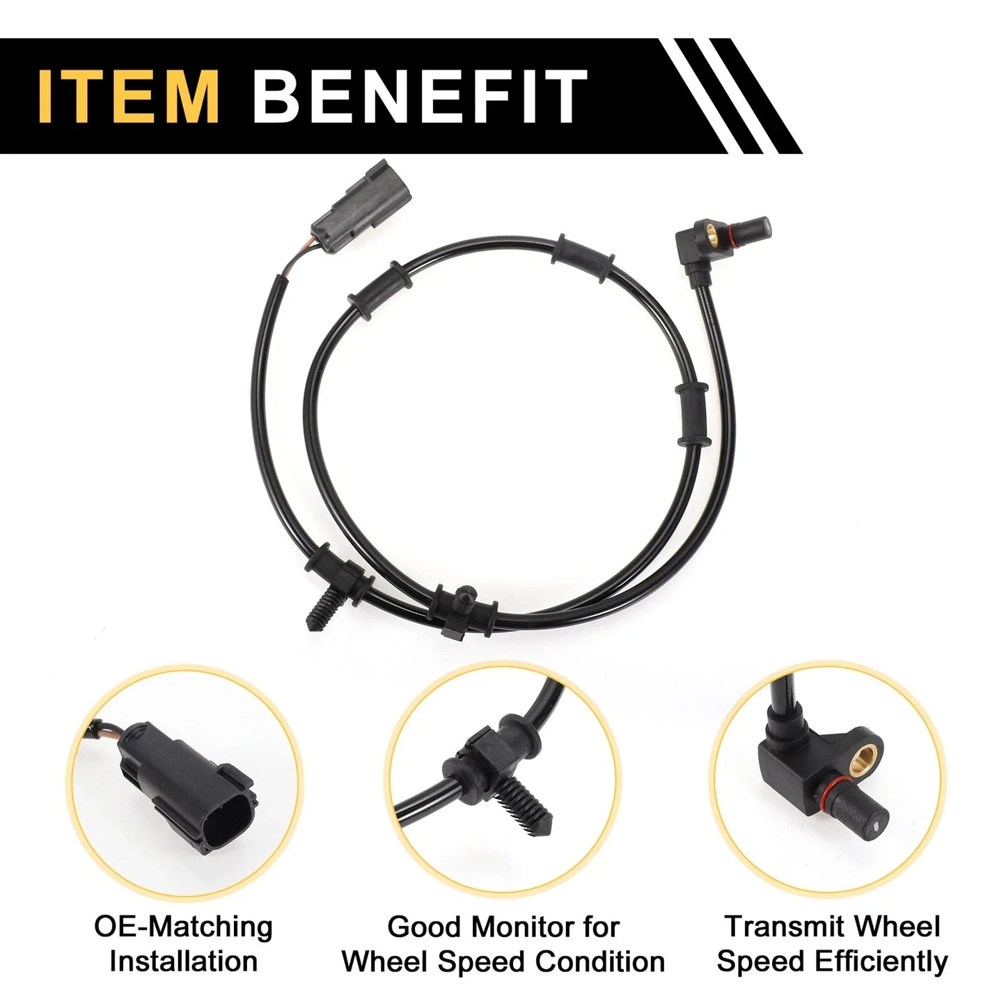 ABS Wheel Speed Sensor for Dodge Ram 3500 2003-2005 Front Left & Right