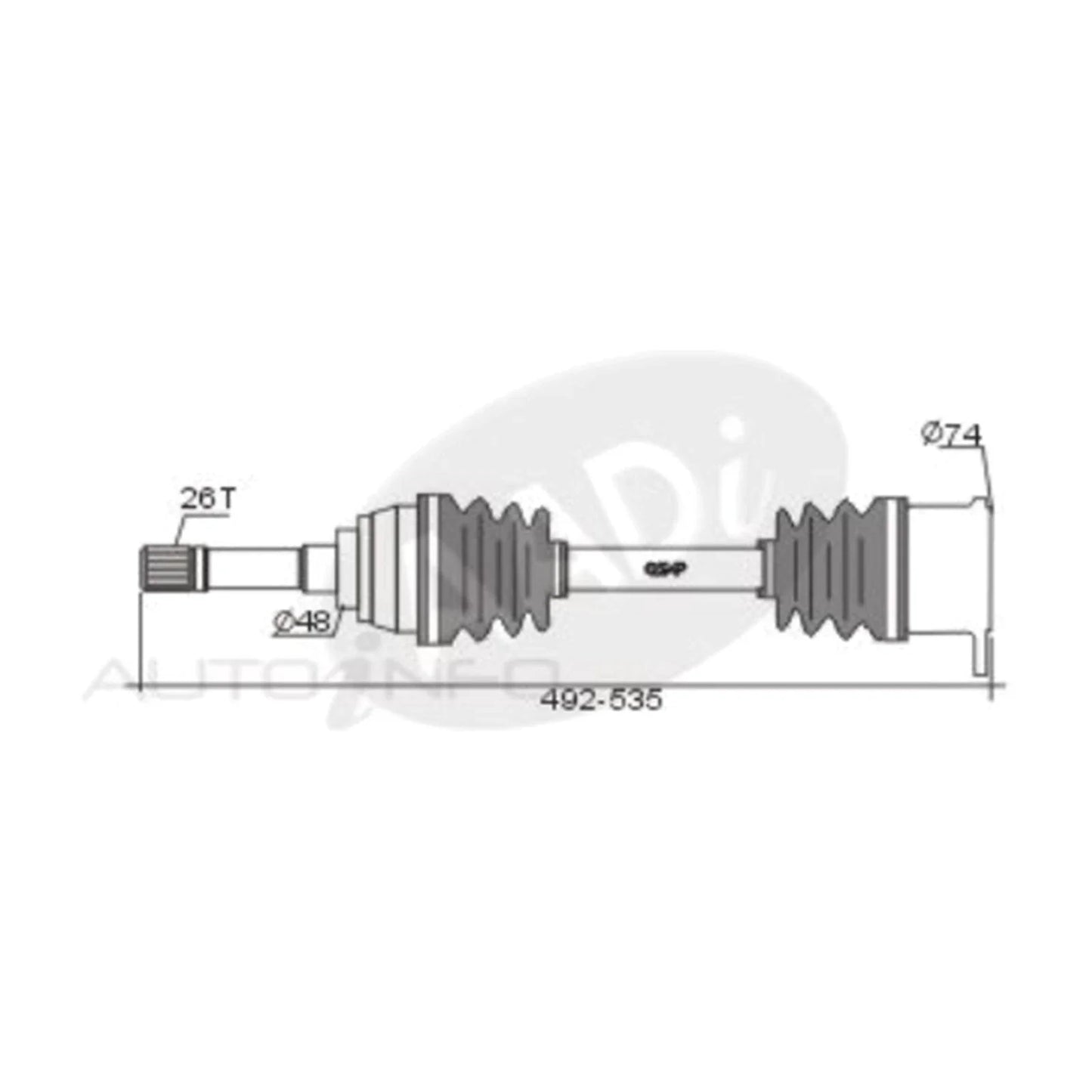 CV Shaft 4cyl 1.6L for Suzuki Vitara SE416 (1988 - 1998)